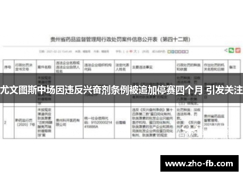 尤文图斯中场因违反兴奋剂条例被追加停赛四个月 引发关注